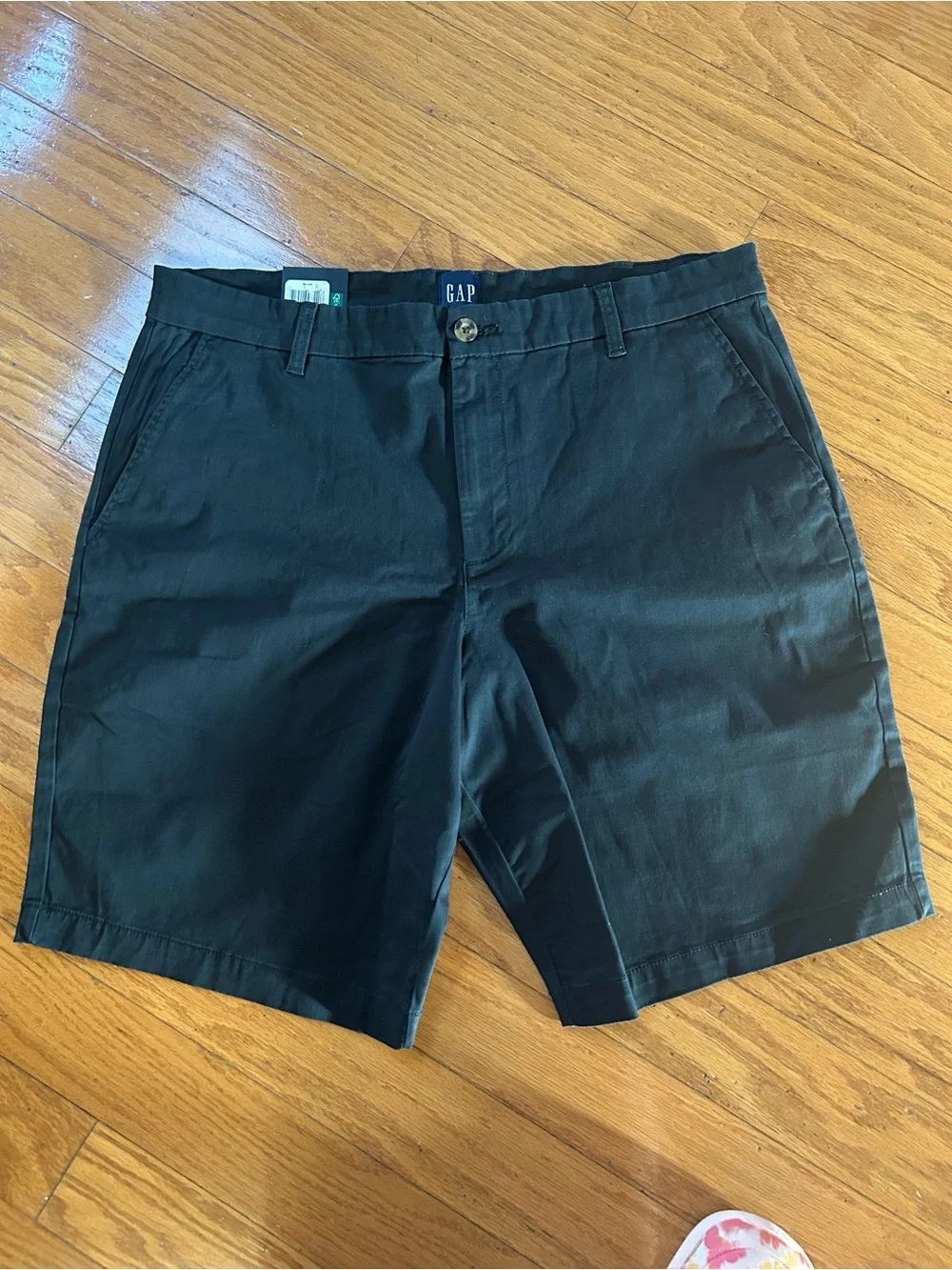 NWT GAP Men's Black Flat Front Shorts